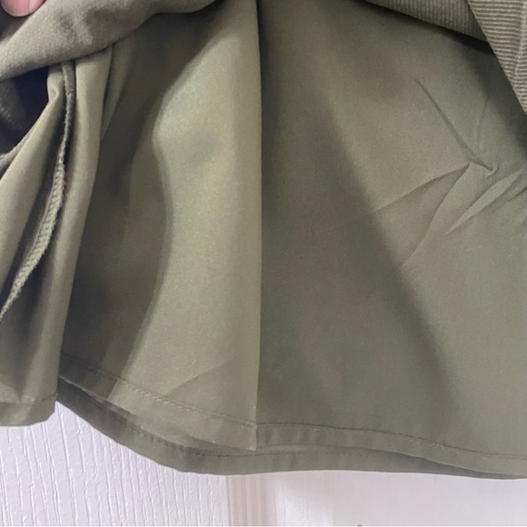 Banana Republic Olive Mini Skirt Asymetrical Button Front Women's 0 - Picture 9 of 12